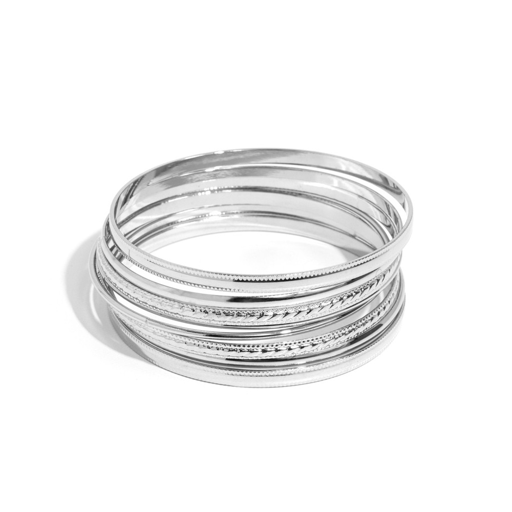 Stackable Shimmer - Silver Bracelet